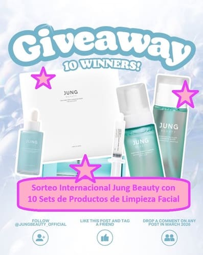 Sorteo Internacional Jung Beauty con 10 Sets de Productos de Limpieza Facial