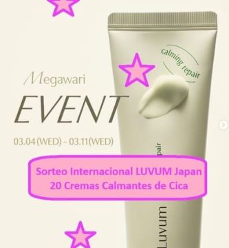 Sorteo Internacional LUVUM Japan 20 Cremas Calmantes de Cica