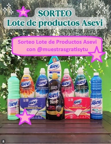 Sorteo Lote de Productos Asevi con @muestrasgratisytu