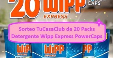 Sorteo TuCasaClub de 20 Packs Detergente Wipp Express PowerCaps (Solo España)