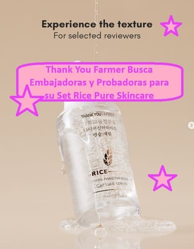 Thank You Farmer Busca Embajadoras y Probadoras para su Set Rice Pure Skincare
