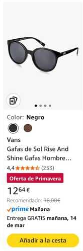 Gafas Vans Ofertas de Primavera en Amazon