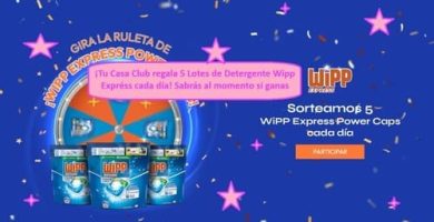 ¡Tu Casa Club regala 5 Lotes de Detergente Wipp Expréss cada día! Sabrás al momento si ganas