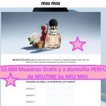 10.000 Muestras Gratis y a domicilio PERFUME de MIUTINE by MIU MIU