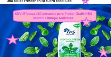 KUVUT busca 150 personas para Probar Gratis H&S Mentol Champú Anticaspa