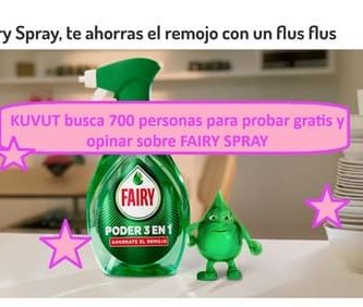 KUVUT busca 700 personas para probar gratis y opinar sobre FAIRY SPRAY