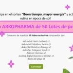 Sorteo ARKOPHARMA de 50 lotes de productos para energia al máximo en verano.