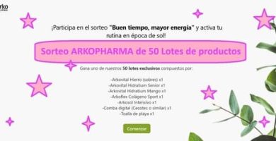 Sorteo ARKOPHARMA de 50 lotes de productos para energia al m&aacute;ximo en verano.