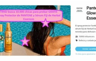 TRND busca 10.000 chicas para probar GRATIS Spray Protector de PANTENE y Sérum Fiji de Herbal Essences