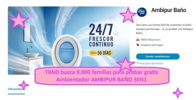 TRND busca 9.000 personas para probar gratis y opinar sobre ambientador AMBIPUR BA&Ntilde;O