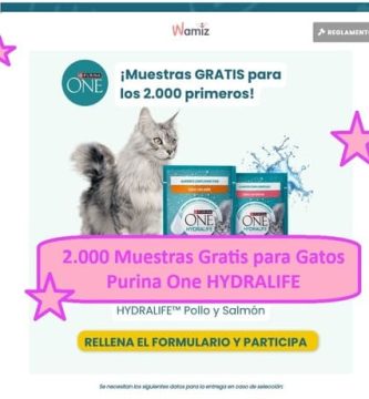 2.000 Muestras Gratis para Gatos Purina One HYDRALIFE