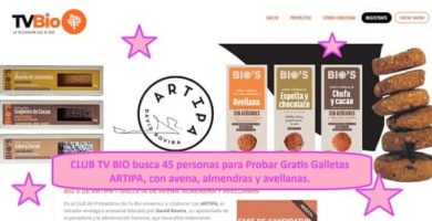 CLUB TV BIO busca 45 personas para Probar Gratis Galletas ARTIPA, con avena, almendras y avellanas.