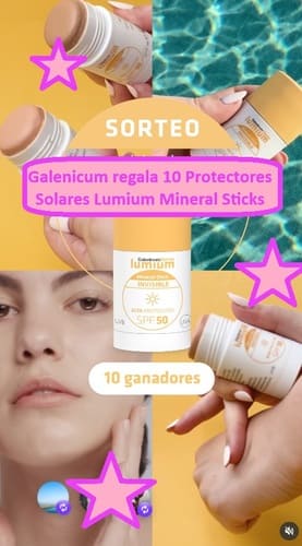 Galenicum regala 10 Protectores Solares Lumium Mineral Sticks