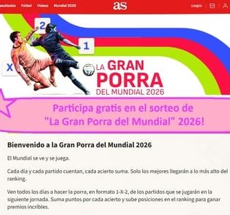 Sorteo gratis La Gran Porra del Mundial 2026