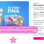 TRND busca 3.000 chicas para Probar Gratis Compresas Evax Liberty