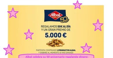Albal celebra su 50 aniversario regalando dinero consigue 50 € al instante y entra en el sorteo de 5.000 €