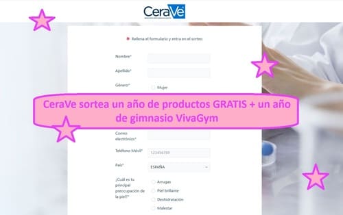 CeraVe sortea un año de productos GRATIS + un año de gimnasio VivaGym