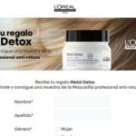 Muestras gratis mascarilla Metal Detox de L'Oréal Professionnel, cabello teñido.