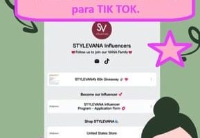 STYLEVANA busca Influencers para TIK TOK.