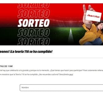 Sorteo MEDIAMARK de 116 Tarjetas Regalo con 116€ para celebrar MUNDIAL 2026
