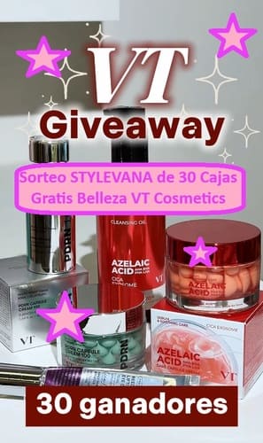 Sorteo STYLEVANA de 30 Cajas Gratis Belleza VT Cosmetics