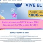Sorteo por compra NIVEA Verano 2026 gana uno de los 92 premios de 100 €