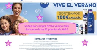 Sorteo por compra NIVEA Verano 2026 gana uno de los 92 premios de 100 &euro;