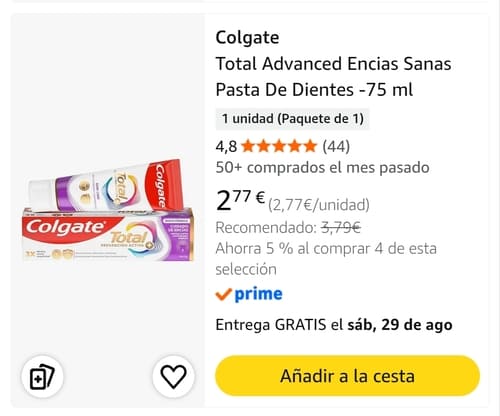 Colgate Total Prevenci&oacute;n Activa + Enc&iacute;as Sanas