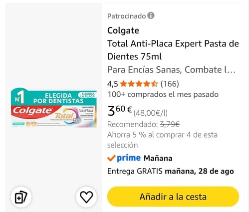 Colgate Total Anti-Placa Expert Menta Fresca