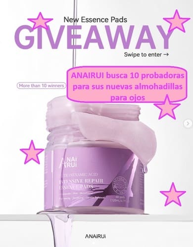 ANAIRUI busca 10 probadoras para sus nuevas almohadillas para ojos