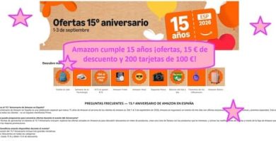 Amazon cumple 15 años ¡ofertas, 15 € de descuento y 200 tarjetas de 100 €!