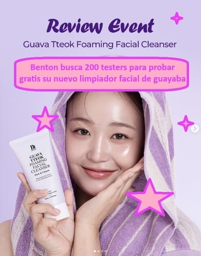 Benton busca 200 testers para probar gratis su nuevo limpiador facial de guayaba