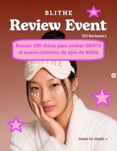 Buscan 100 chicas para probar GRATIS el nuevo contorno de ojos de Blithe