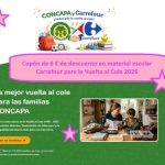 Cupón de 6 € de descuento en material escolar Carrefour para la Vuelta al Cole 2026