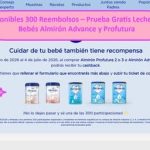 Disponibles 300 Reembolsos – Prueba Gratis Leche para Bebés Almirón Advance y Profutura