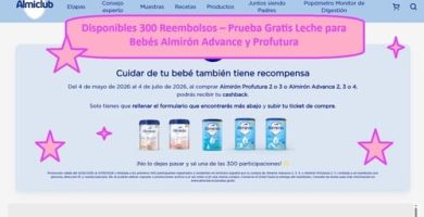 Disponibles 300 Reembolsos – Prueba Gratis Leche para Bebés Almirón Advance y Profutura