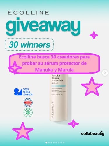 Ecolline busca 30 creadores para probar su sérum protector de Manuka y Marula