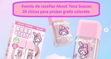 Evento de rese&ntilde;as About Tone buscan 20 chicas para probar gratis colorete.