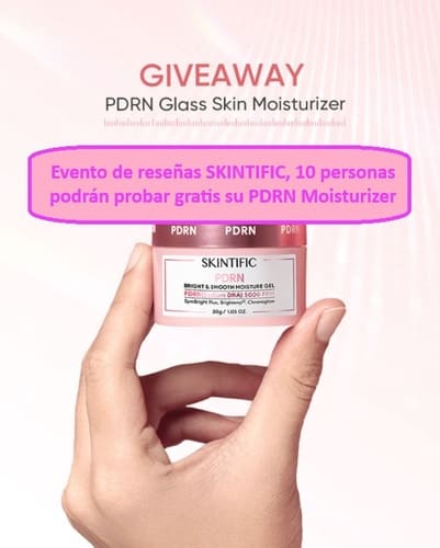 Evento de reseñas SKINTIFIC, 10 personas podrán probar gratis su PDRN Moisturizer
