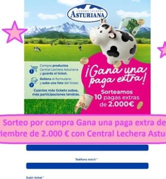 Gana una paga extra de septiembre de 2.000 € con Central Lechera Asturiana