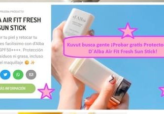 Kuvut busca gente ¡Probar gratis Protector Solar D´Alba Air Fit Fresh Sun Stick!