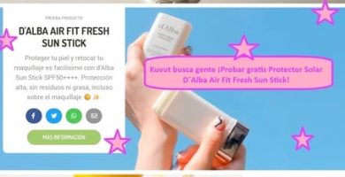 Kuvut busca gente ¡Probar gratis Protector Solar D´Alba Air Fit Fresh Sun Stick!
