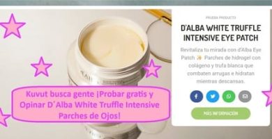Kuvut busca gente ¡Probar gratis y Opinar D´Alba White Truffle Intensive Parches de Ojos!