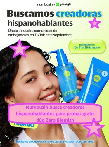 Numbuzin busca creadores hispanohablantes para probar gratis dúo Zero Blemish