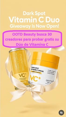 OOTD Beauty busca 30 creadores para probar gratis su Dúo de Vitamina C