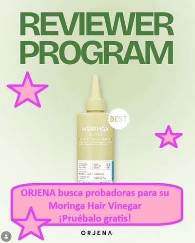 ORJENA busca probadoras para su Moringa Hair Vinegar ¡Pruébalo gratis!