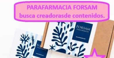 PARAFARMACIA FORSAM busca creadoras de contenidos.