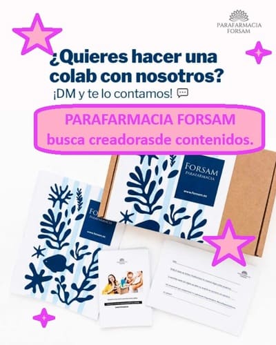 PARAFARMACIA FORSAM busca creadoras de contenidos.