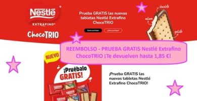 REEMBOLSO - PRUEBA GRATIS Nestlé Extrafino ChocoTRIO ¡Te devuelven hasta 1,85 €!
