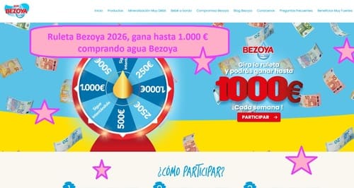 Ruleta Bezoya 2026, gana hasta 1.000 € comprando agua Bezoya
